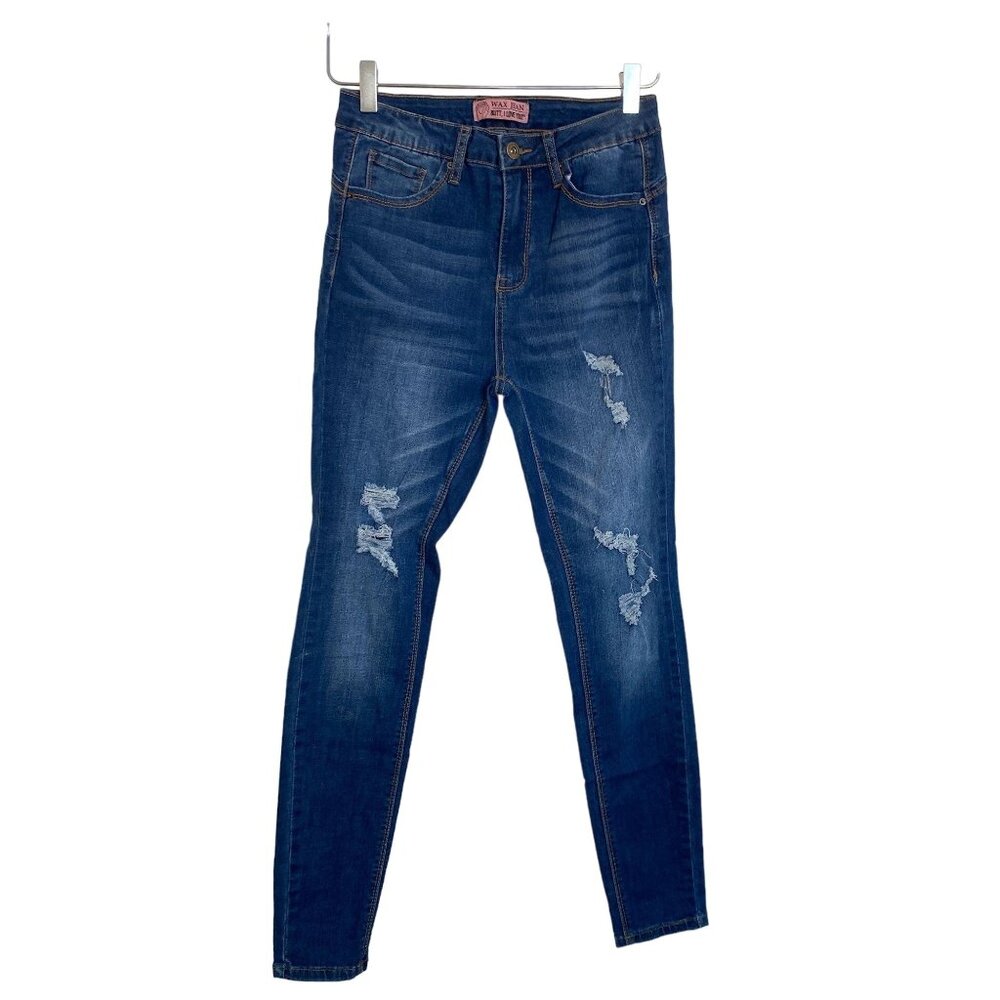 Wax Jean Denim Blue High Waist Jeans